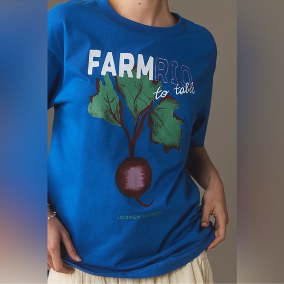 FARM RIO Beet Farm To Table Graphic Relaxed Tee - Women’s Size medium - Picture 1 of 3